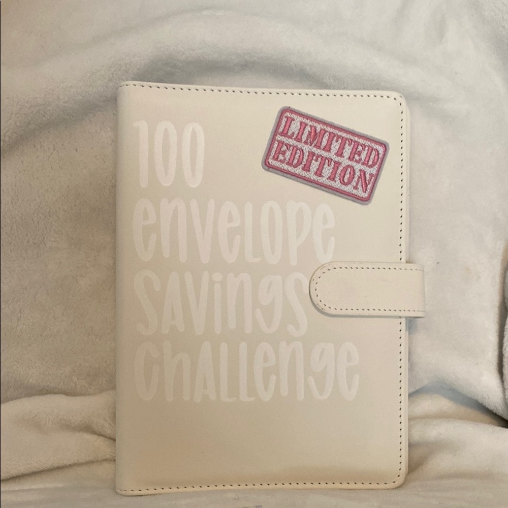 White 100 Envelope Savings Challenge Binder